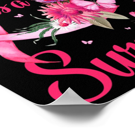 Zuster is een overlevende vlinder borstkanker bewu poster (Hoek)