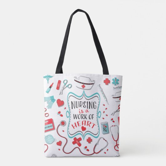 Zuster is het werk van het hart tote bag (Achterkant)