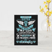 Zuster is mijn beschermengel verdwenen herdenkings kaart (Gele Bloem)