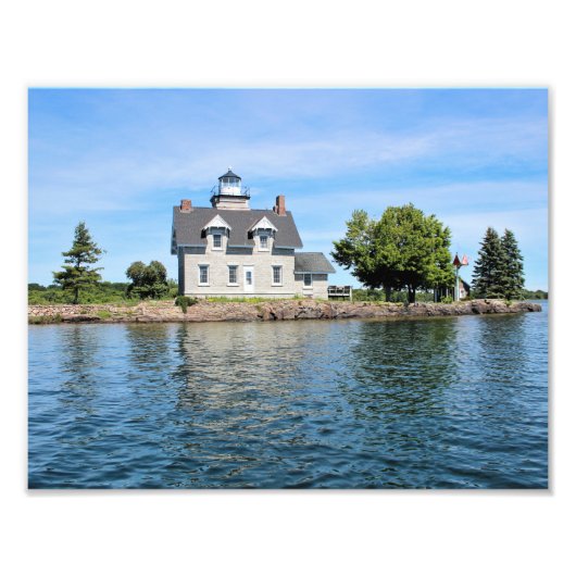 Zuster Islands Lighthouse, 1.000 eilanden New York Foto Afdruk (Voorkant)