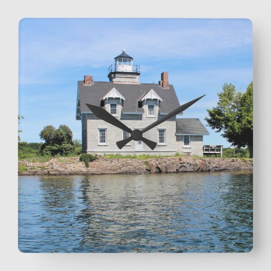 Zuster Islands Lighthouse, 1.000 eilanden New York Vierkante Klok (Voorkant)