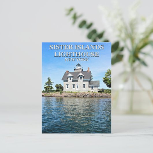 Zuster Islands Lighthouse, Briefkaart New York (Staand voorkant)