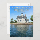 Zuster Islands Lighthouse, Briefkaart New York (Voorkant / Achterkant)
