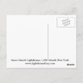 Zuster Islands Lighthouse, Briefkaart New York (Achterkant)