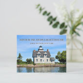 Zuster Islands Lighthouse, Briefkaart New York (Staand voorkant)