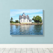 Zuster Islands Lighthouse, New York Canvas Print (Insitu (Houten vloer))