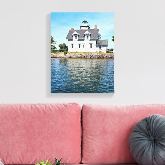 Zuster Islands Lighthouse, New York Canvas Print (Insitu (Woonkamer))