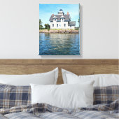 Zuster Islands Lighthouse, New York Canvas Print (Insitu (Slaapkamer))