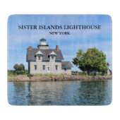 Zuster Islands Lighthouse, New York Cutting Board Snijplank (Voorkant)