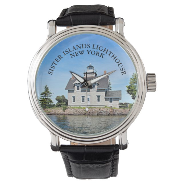 Zuster Islands Lighthouse, New York eWatch Horloge (Voorkant)