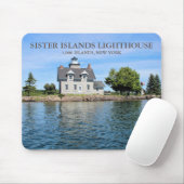 Zuster Islands Lighthouse, New York Mousepad Muismat (Met muis)