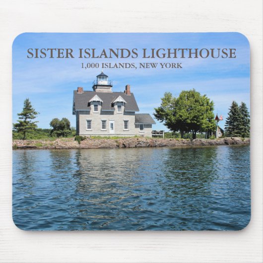 Zuster Islands Lighthouse, New York Mousepad Muismat (Voorkant)