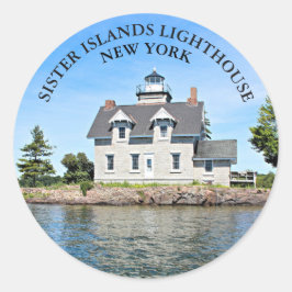 Zuster Islands Lighthouse, New York Round Stickers