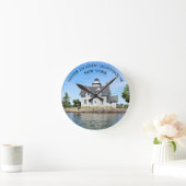 Zuster Islands Lighthouse, New York Wall Clock Ronde Klok (Huis)