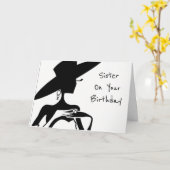 ** ZUSTER-JE BENT MOOI** VERJAARDAG WENSEN KAART (Gele Bloem)