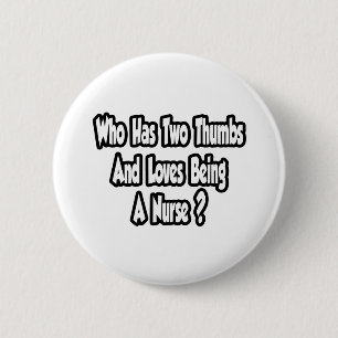 Zuster Joke... twee duimen Ronde Button 5,7 Cm