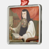 zuster Juana Ines de la Cruz Metalen Ornament (Links)