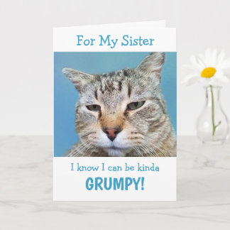Zuster Kanker Moody Cat Gevouwen Wenskaart Kaart