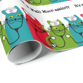 Zuster Katten Funny Gift Wrap Volledige maan opnie Cadeaupapier (Rol Hoek)