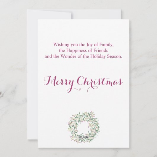 Zuster Kerst Kaart bessen krans (Achterkant)