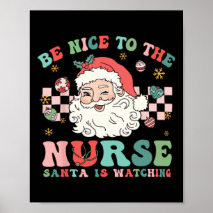 Zuster kerstfeest is mooi voor de verpleegster. poster