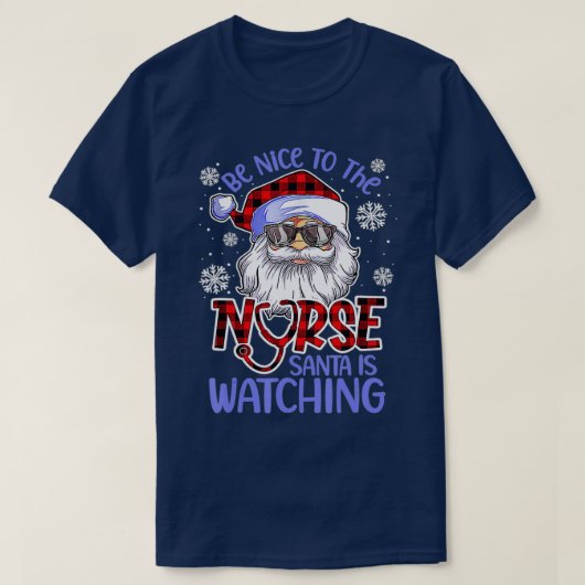 Zuster kerstfeest is mooi voor de verpleegster. t-shirt (Design voorkant)