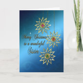 Zuster, kerstkaart feestdagen kaart (Voorkant)