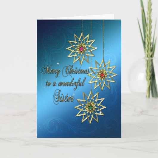 Zuster, kerstkaart feestdagen kaart (Voorkant)