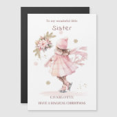 Zuster Kerstmis Schaatsen Klein Meisje Magnetische (Voorkant / Achterkant)