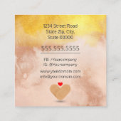 Zuster/kinderverpleegkundige/verzorger Vierkante Visitekaartje (Achterkant)