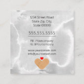 Zuster/kinderverpleegkundige/verzorger Vierkante Visitekaartje (Achterkant)