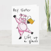 ** ZUSTER ** KLAAR OM TE VIEREN ** VERJAARDAG ***  KAART (Voorkant)