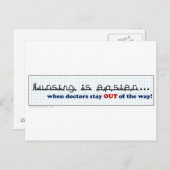 Zuster - Laat me mijn werk doen Briefkaart (Voorkant / Achterkant)