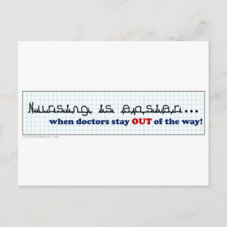 Zuster - Laat me mijn werk doen Briefkaart