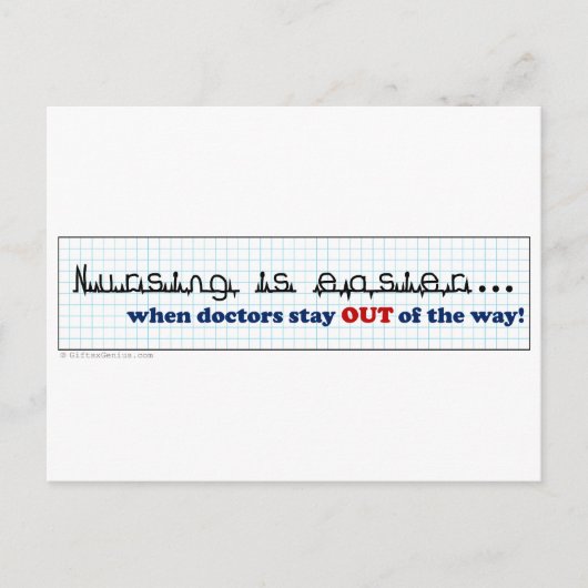 Zuster - Laat me mijn werk doen Briefkaart (Voorkant)