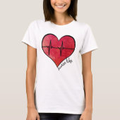 Zuster leven - Waterverf hart T-shirt (Voorkant)