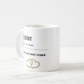 Zuster - Levenslang Beste Vriend Koffiemok (Voorkant links)