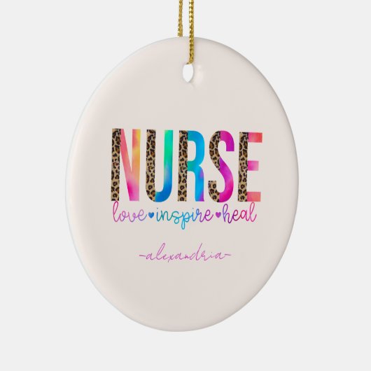 Zuster - Liefde, Inspire, Heal Keramisch Ornament (Rechts)