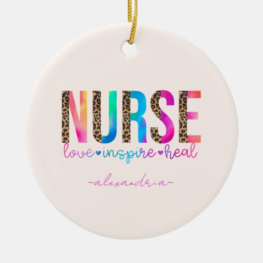 Zuster - Liefde, Inspire, Heal Keramisch Ornament (Voorkant)