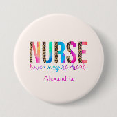 Zuster - Liefde, Inspire, Heal Ronde Button 7,6 Cm (Voorkant)