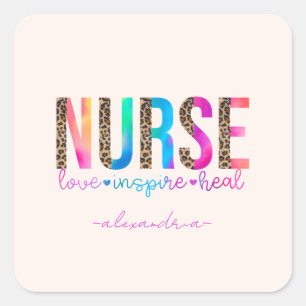 Zuster - Liefde, Inspire, Heal Vierkante Sticker