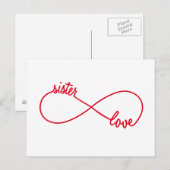 Zuster liefde, oneindig teken briefkaart (Voorkant / Achterkant)