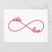 Zuster liefde, oneindig teken briefkaart (Voorkant)
