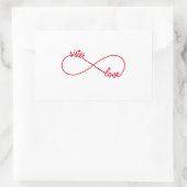 Zuster liefde, oneindig teken rechthoekige sticker (Tas)