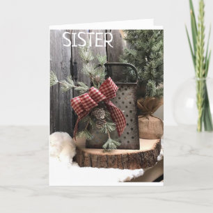 ** ZUSTER ** LIEFDE VREUGDE EN VROLIJK KERSTFEEST  FEESTDAGEN KAART