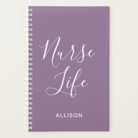 Zuster Life Medical Paars Aangepast Planner (Voorkant)
