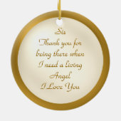 Zuster Living Angel-versiering Keramisch Ornament (Achterkant)