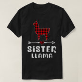 Zuster Llama Kerstmis Pajama Red Pset Buffalo Fa T-shirt (Design voorkant)
