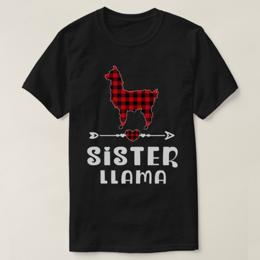 Zuster Llama Kerstmis Pajama Red Pset Buffalo Fa T-shirt (Design voorkant)