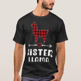 Zuster Llama Kerstmis Pajama Red Pset Buffalo Fa T-shirt